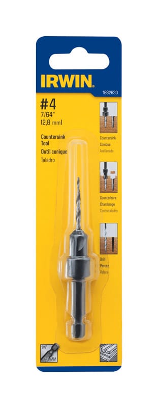 Irwin 1882630 7/64 in. D X 3-3/8 in. L Steel Wood Countersink 1 pc