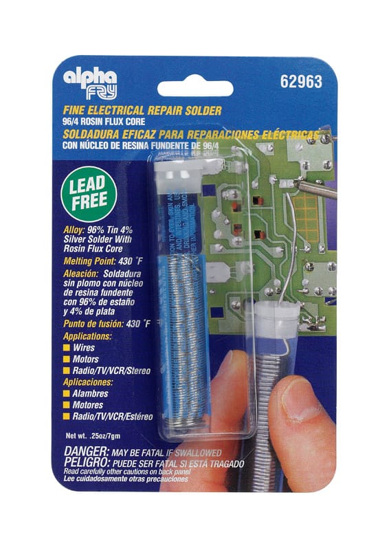 Alpha FRY 62963 0.25 oz Lead-Free Repair Solder 0.03 in. D Tin/Silver 1 pc
