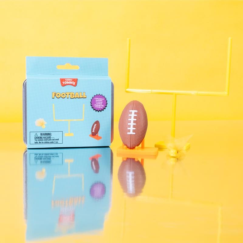 Fizz 100025 Teeny Town Football Game Brown/Yellow