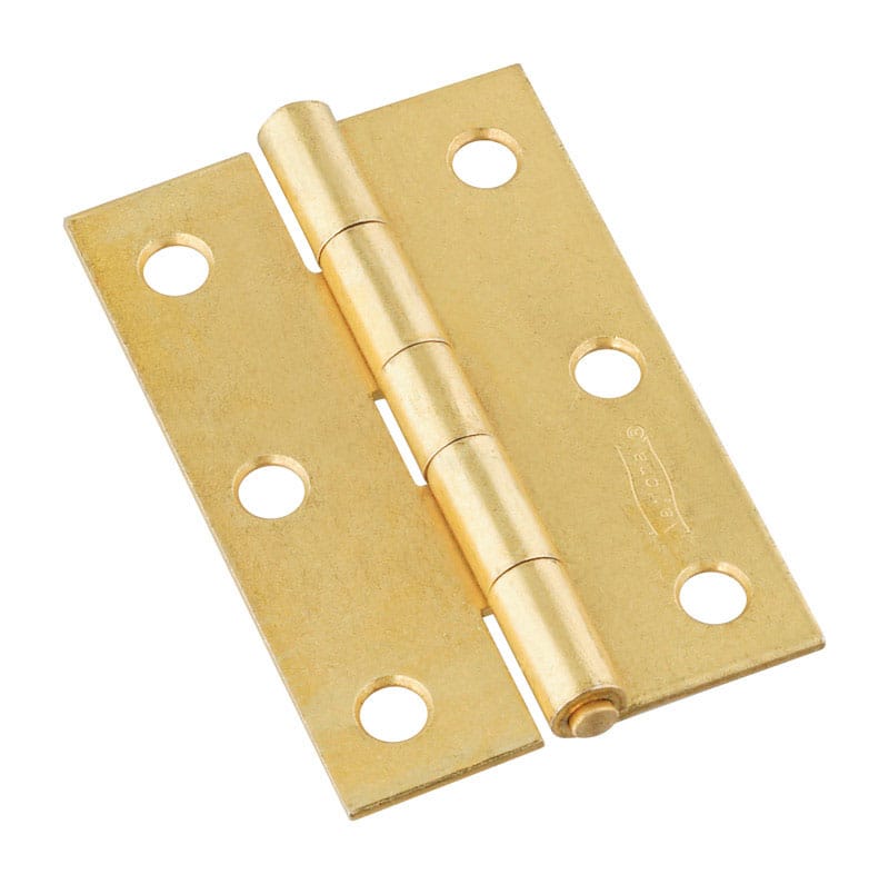 National Hardware N146-399 3 in. L Brass Narrow Hinge 2 pk
