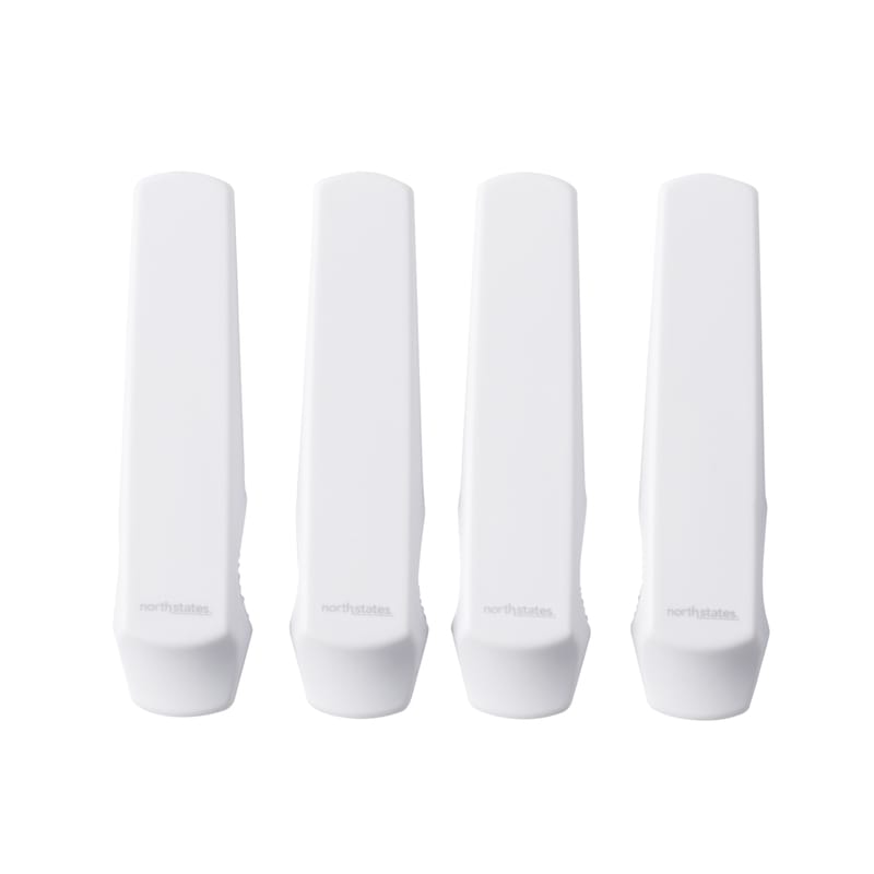 North States 6156 White Plastic Door and Window Ledge Lock 4 pk