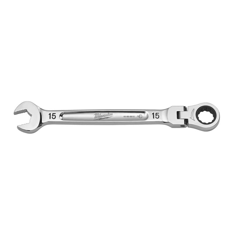 Milwaukee 45-96-9615 15 mm X 15 mm 12 Point Metric Flex Head Combination Wrench 7.95 in. L 1 pc