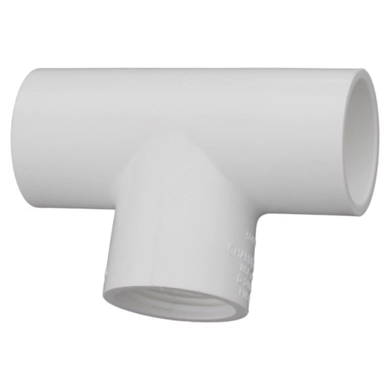 Charlotte Pipe PVC 02401 1000 Schedule 40 1 in. Slip X 1 in. D Slip PVC Tee 1 pk