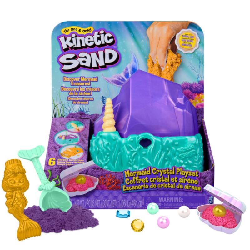 Kinetic Sand 6064333 Mermaid Crystal Playset Multicolored