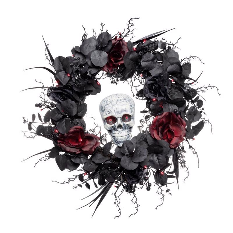 Celebrations 09-02032A 24 in. LED Wreath Halloween Decor