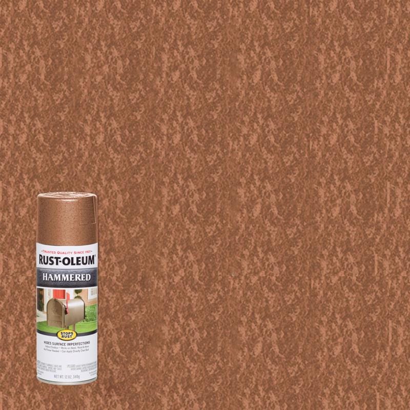 Rust-Oleum 210849 Stops Rust Hammered Copper Spray Paint 12 oz