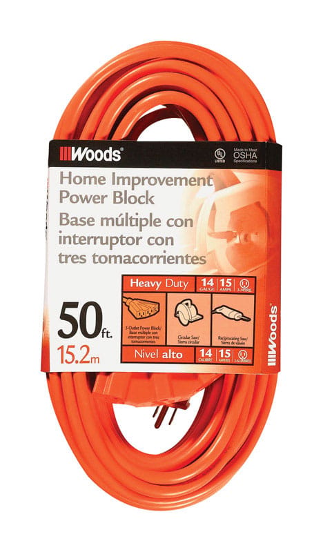 Woods 826 14/3 SJTW 300 V 50 ft. L Power Cord
