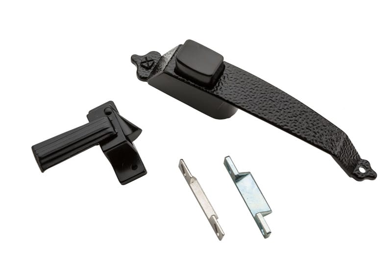 National Hardware N100-023 Matte Black Zinc Push Button Latch 1 pk