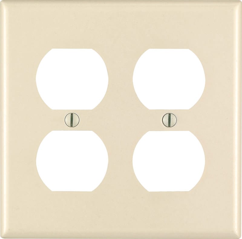 Leviton 78016-000 Almond 2 gang Thermoset Plastic Duplex Wall Plate 1 pk