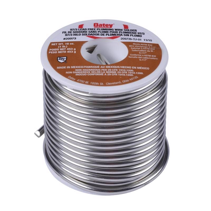 Oatey 20973 Lead-Free Plumbing Wire Solder Metal 97/3 1 pc