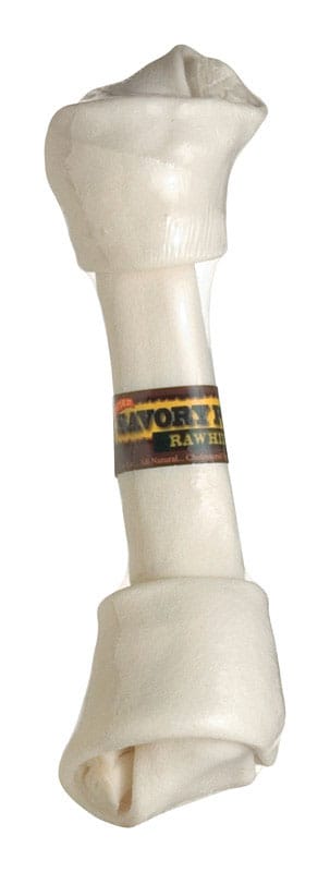 Savory Prime 110 Natural Medium Adult Knotted Bone Beef Rawhide 9-10 in. L 1 pk