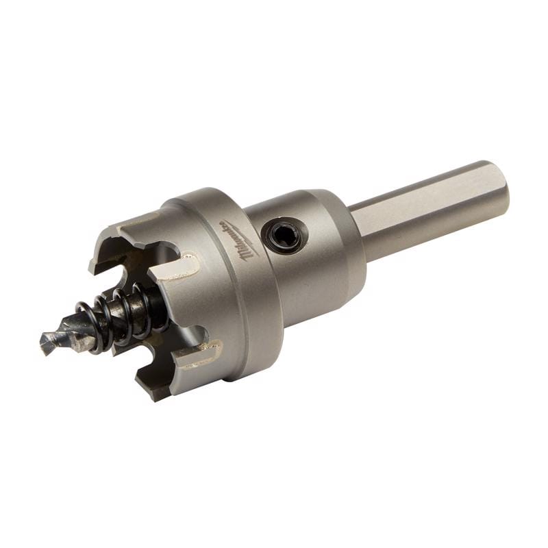Milwaukee 49-57-8615 1/4 in. Carbide Grit Brad/Pilot Point 1-1/8 in. L X 3/8 in. D Hole Cutter
