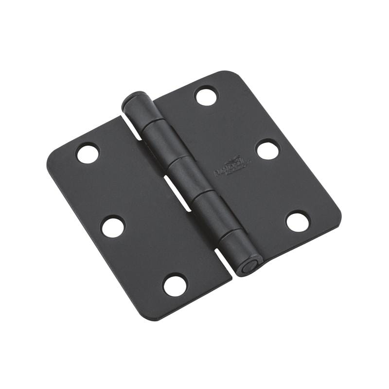 National Hardware N830-430 3 in. L Black Door Hinge 1 pk