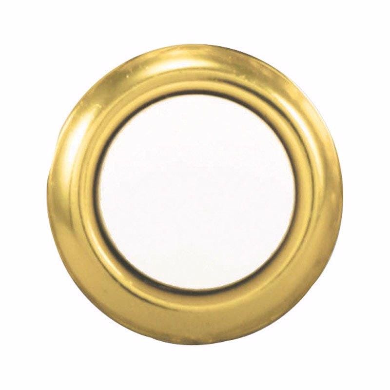 Heath Zenith 18000129 Polished Brass Gold/White Metal Wired Pushbutton Doorbell