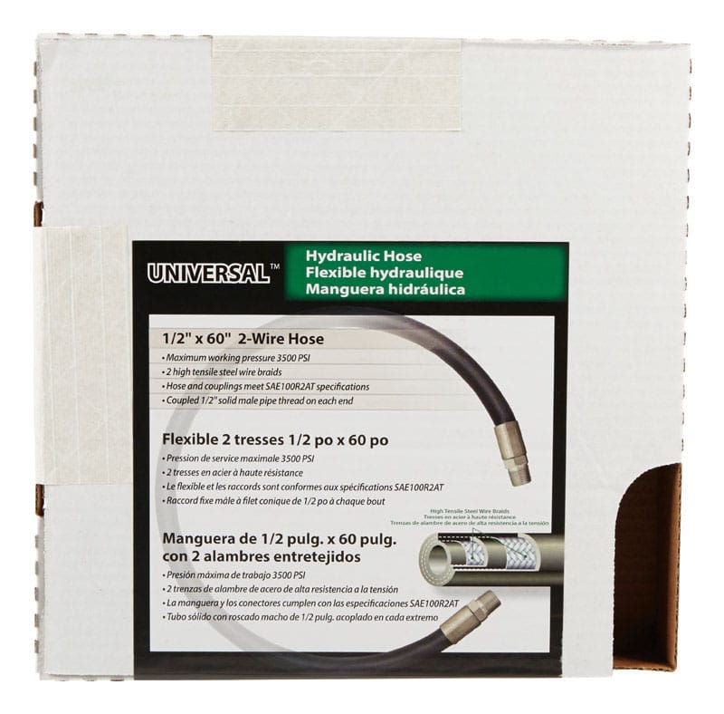 Apache 98398321 0.5 in. D X 60 in. L 3500 psi Rubber 2-Wire Hydraulic Hose