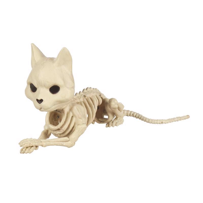 Seasons W82196 5 in. Skeleton Cat Halloween Decor