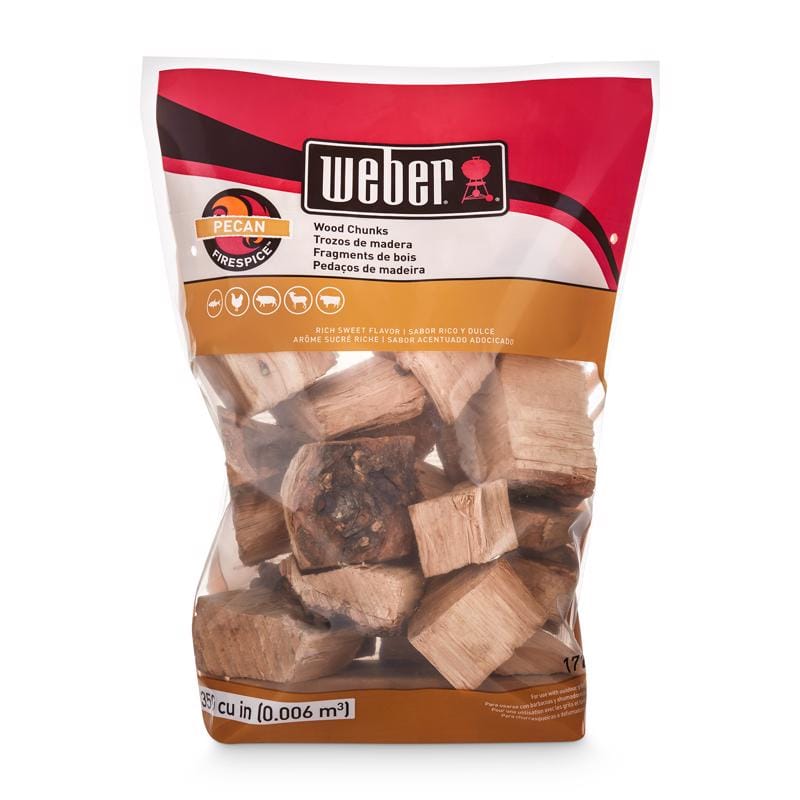 Weber 17137 Firespice All Natural Pecan Wood Smoking Chunks 350 cu in