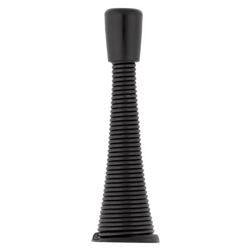National Hardware N830-581 Steel Matte Black Spring Door Stop Mounts to wall 0.87 in.