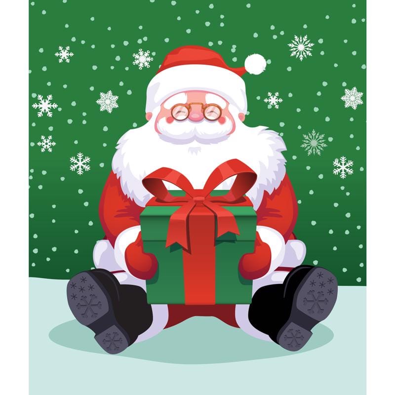 Garage Celebrations RE1-07-08-005 Santa 7 ft. x 8 ft. Garage Door Cover