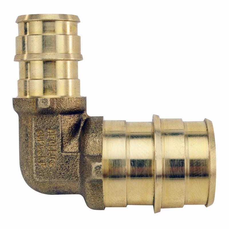 Apollo EPXE1234 Expansion PEX / Pex A 1/2 in. Expansion PEX in to X 3/4 in. D PEX Brass 90 Degree Elbow