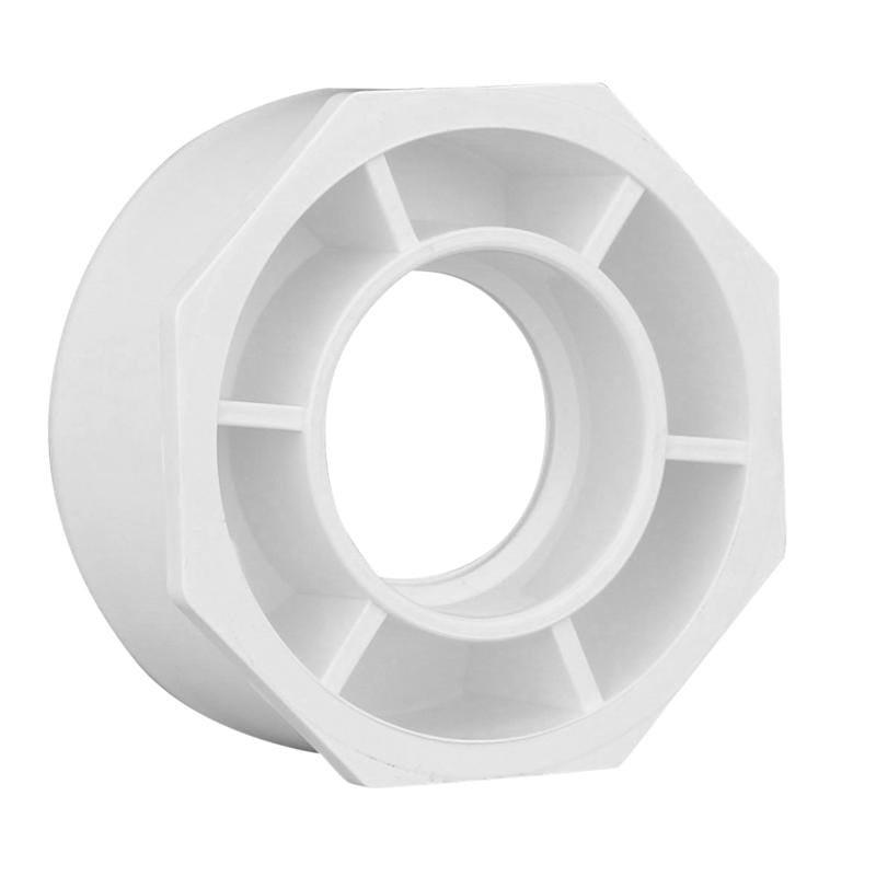 Charlotte Pipe PVC001071600 Schedule 40 4 in. Spigot X 2 in. D Hub PVC Flush Bushing 1 pk