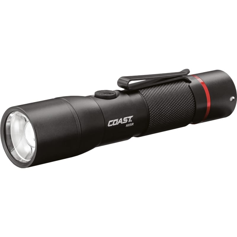 Coast 21593 HX5R 340 lm Black LED Rechargeable Rechargeable Flashlight CR123 Battery