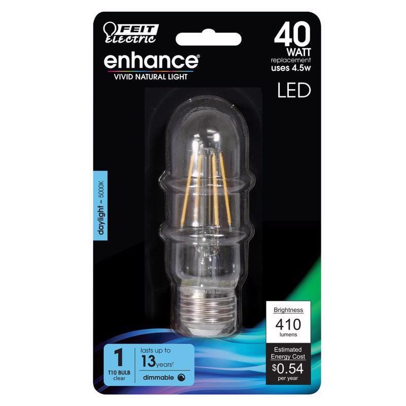 Feit BPT1040/950CARP Enhance T10 E26 (Medium) LED Bulb Daylight 40 Watt Equivalence 1 pk