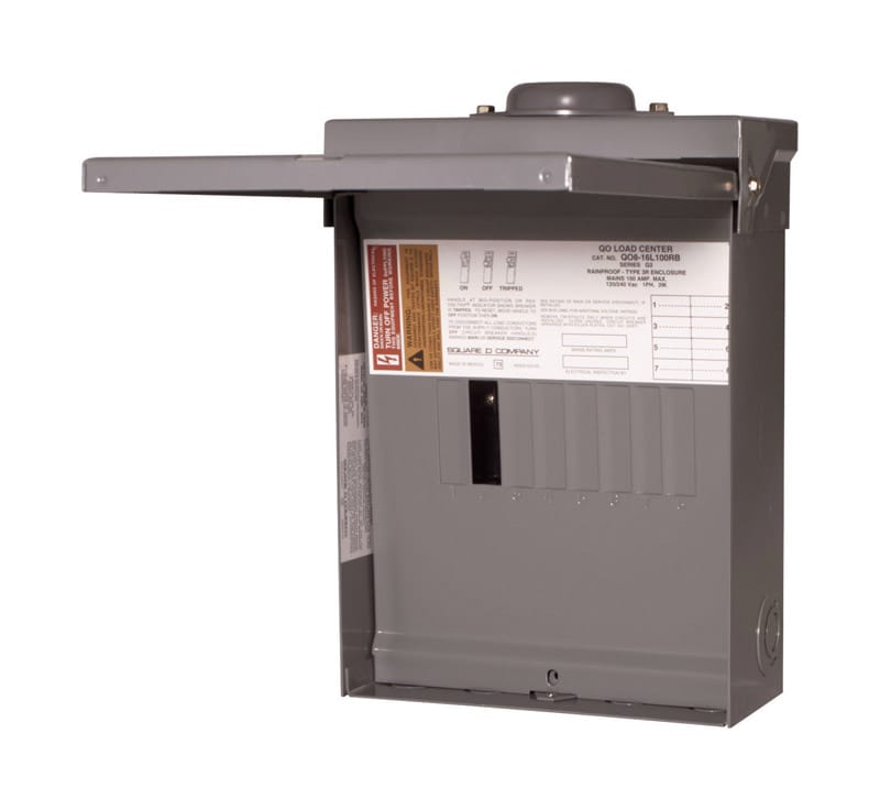 Square D QO816L100RBCP QO 100 amps 120/240 V 8 space 16 circuits Combination Mount Main Lug Load Center