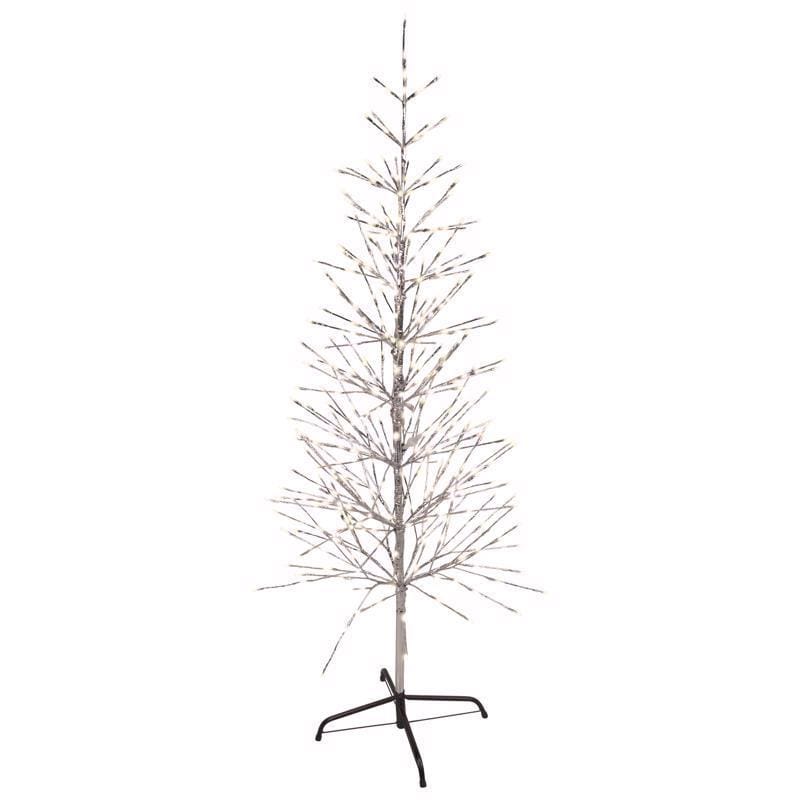 Celebrations TWIGT50SWWMUA Platinum LED Multi Twig Tree 5 ft. Yard Decor