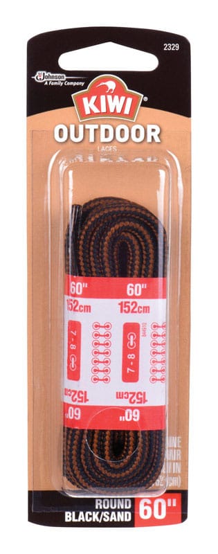 Kiwi 66232 Outdoor 60 in. Black/Sand Boot Laces