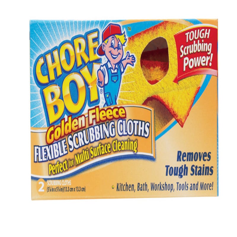 Chore Boy 86259618941 Golden Fleece Delicate, Light Duty Scrubbing Cloths For All Purpose 5-1/4 in. L 2 pk