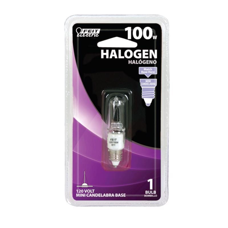 Feit BPQ100/CL/MC/RP 100 W T4 Tubular Halogen Bulb 1600 lm Warm White 1 pk