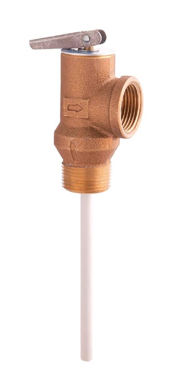 Watts 0066090 3/4 in. MNPT Brass Temperature and Pressure Relief Valve 3/4 in. FNPT 1 pk