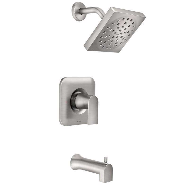 Moen 82760SRN Genta 1-Handle Brushed Nickel Tub and Shower Faucet