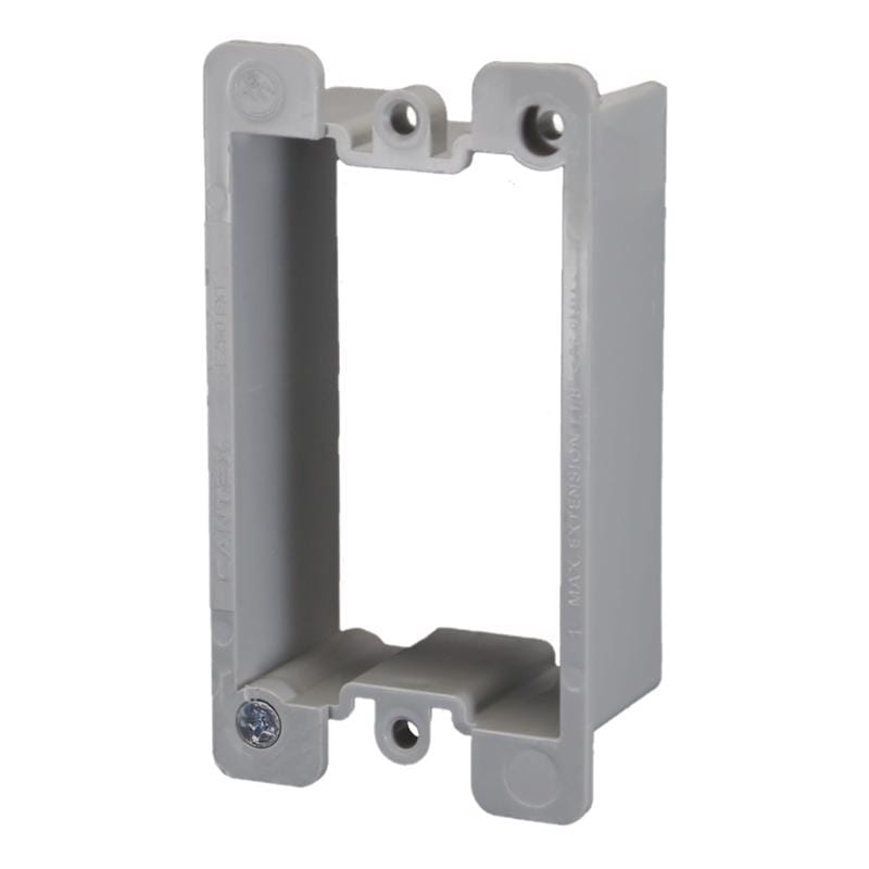 Cantex EZSO-EXT EZ Box Old Work Rectangle PVC 1 gang Box Extenders Gray