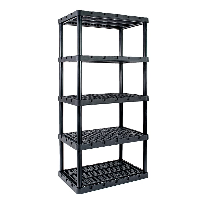 Gracious Living 91084-1C Knect-A-Shelf 72 in. H X 36 in. W X 24 in. D Plastic Shelving Unit