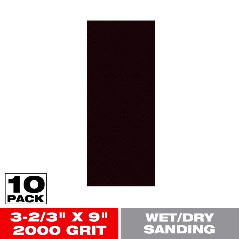 Diablo DCS323200010W 9 in. L X 3-2/3 in. W 2000 Grit Silicon Carbide Sanding Sheet 10 pk