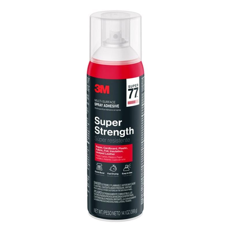 3M 77-NAT Super 77 Super Strength Clear Spray Adhesive 14.1 oz