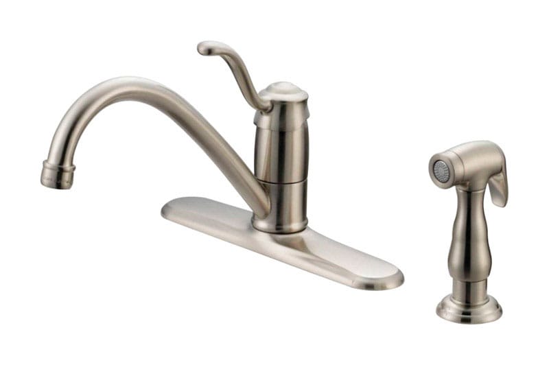 Oakbrook Collection 67814W-1104 Tucana One Handle Brushed Nickel Kitchen Faucet Side Sprayer Included