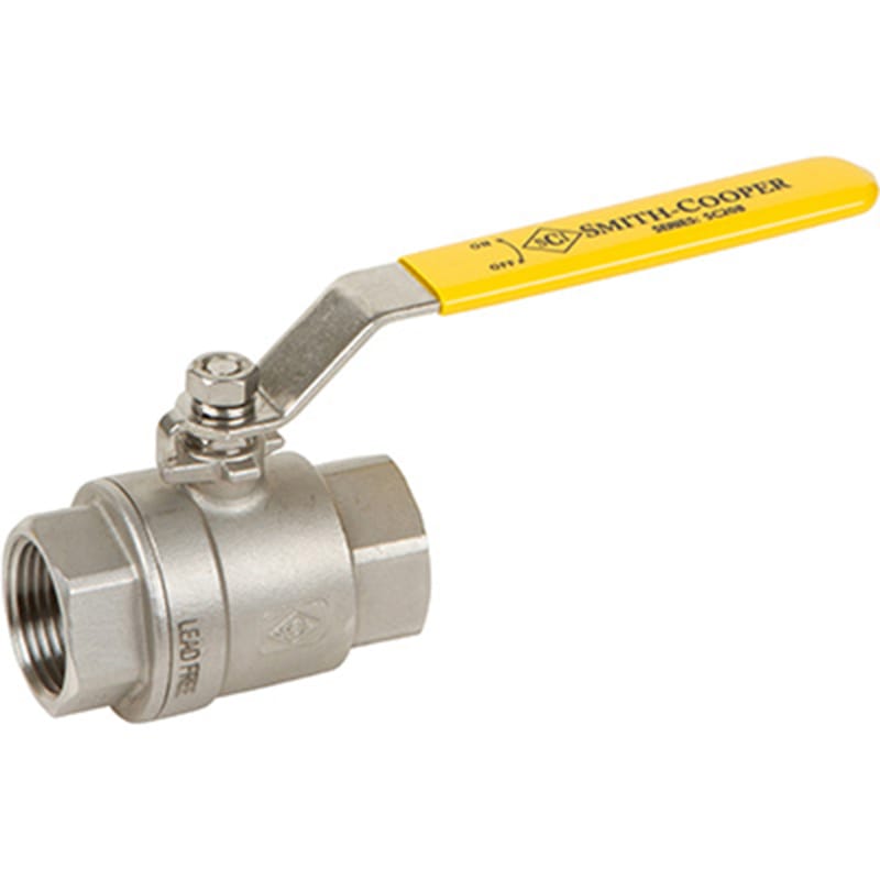 Smith-Cooper 4373001030 1/2 in. Stainless Steel FIP Ball Valve Full Port Lever