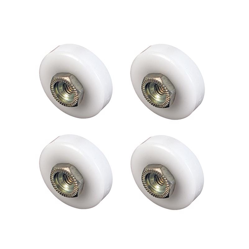 Prime-Line M 6152 3/4 in. D White Plastic/Steel Tub Enclosure Roller 4 pk