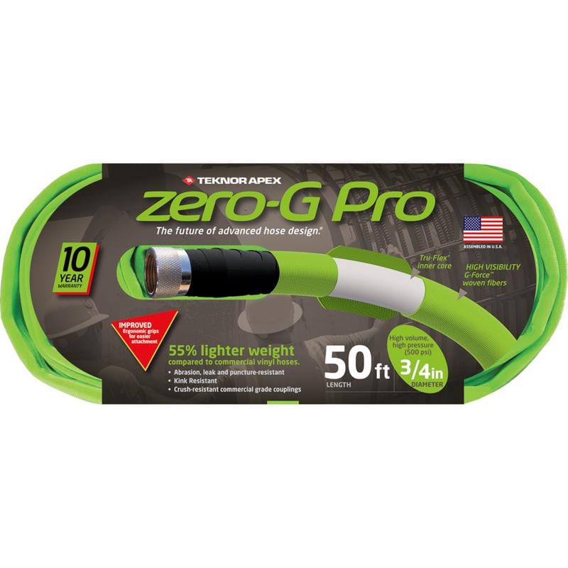 Teknor Apex 4300-50 Zero-G Pro 3/4 in. D X 50 ft. L Heavy Duty Commercial Grade Garden Hose