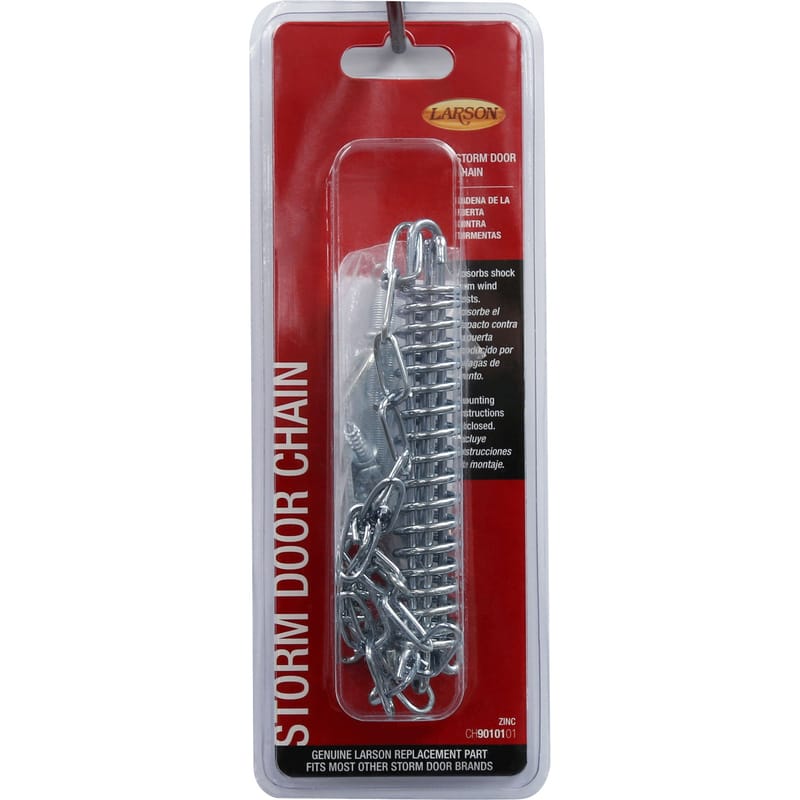 Larson CH9010101 24.5 in. L Zinc-Plated Mill Steel Storm Door Wind Chain 9 pc