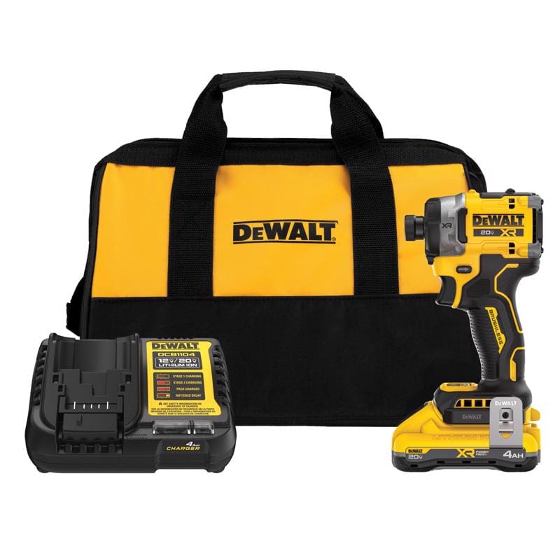 Dewalt DCF860QQ1 20V MAX XR 1/4 in. Cordless Brushless 3-Speed Impact Driver Kit (Battery & Charger)