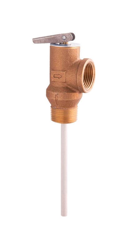 Watts 0066100 3/4 in. MNPT Bronze Temperature and Pressure Relief Valve 3/4 in. FNPT 1 pk