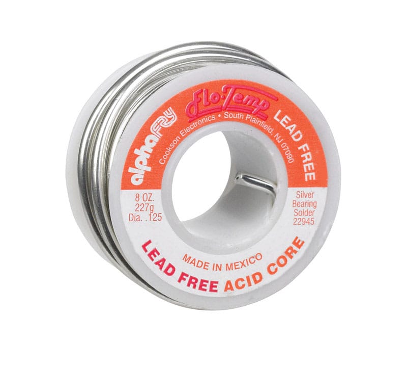 Alpha FRY 22945 8 oz Lead-Free Acid Core Wire Solder 0.125 in. D Silver Bearing 1 pc