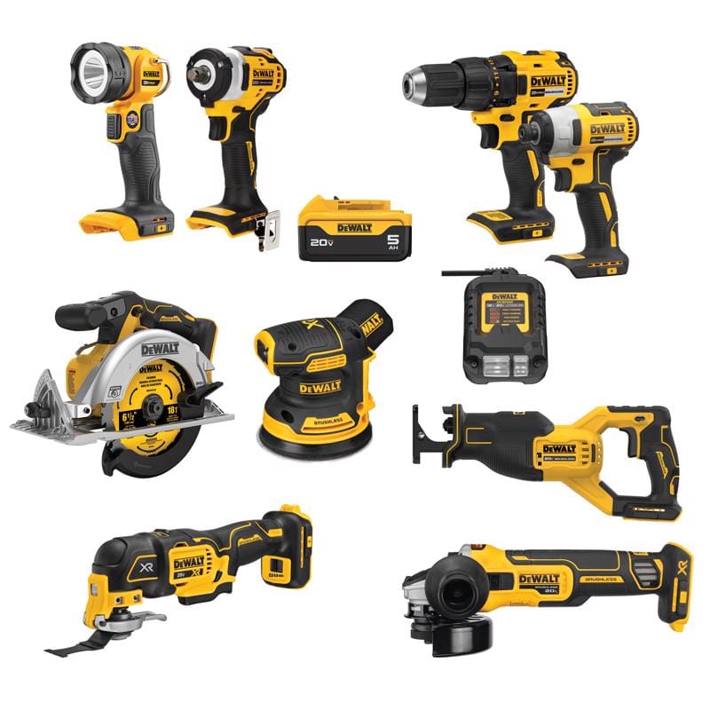 Dewalt DCK921P1 20V MAX Cordless Brushed 9 Tool Combo Kit