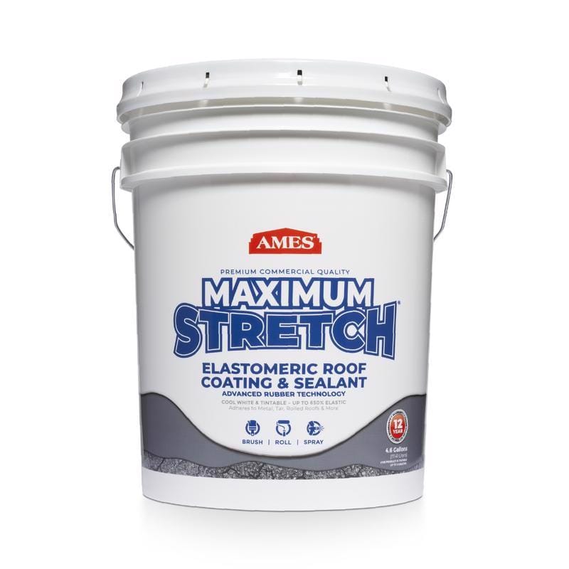 Ames MSS5 Maximum Stretch Bright White Acrylic Elastomeric Roof Coating