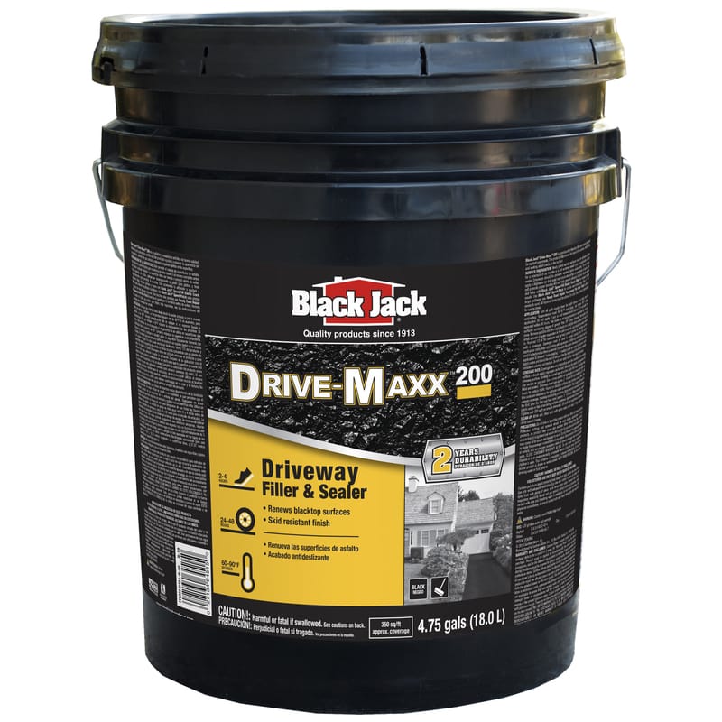 Black Jack 6451-9-30 Drive-Maxx 200 Matte Black Water-Based Rubberized Asphalt Driveway Sealer 4.75 gal