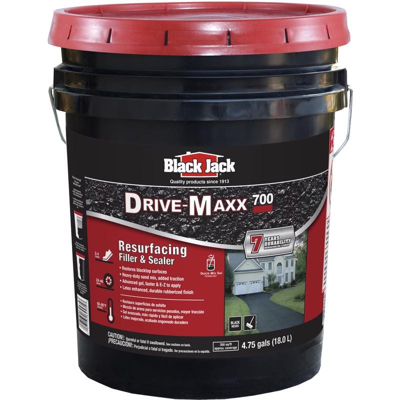 Black Jack 6453-9-30 Drive-Maxx 700 Matte Black Water-Based Rubberized Asphalt Driveway Sealer 4.75 gal